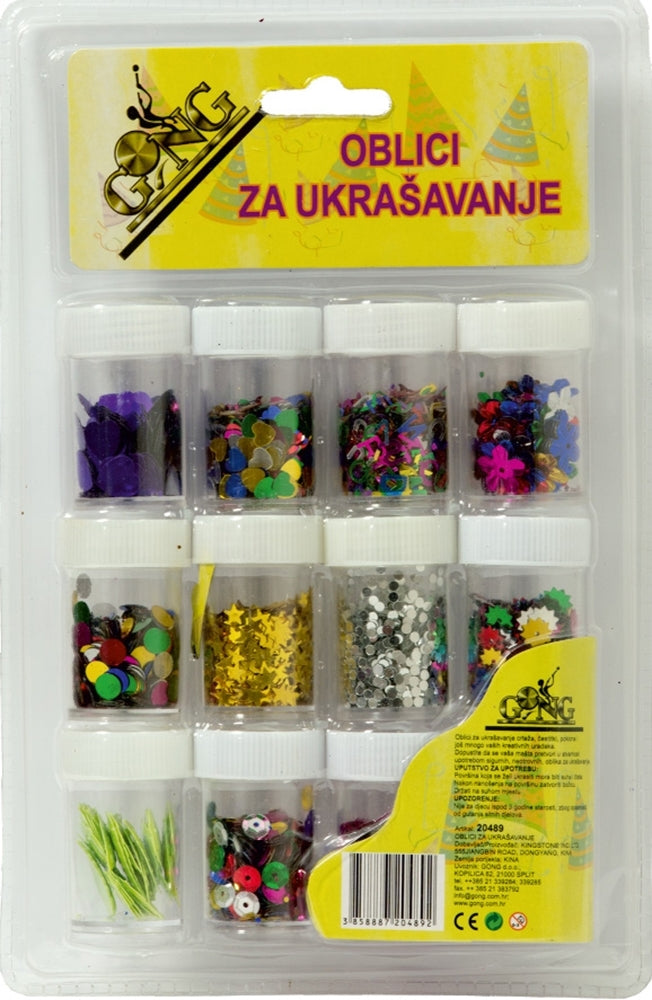Oblike za okraševanje 12/1 glitter