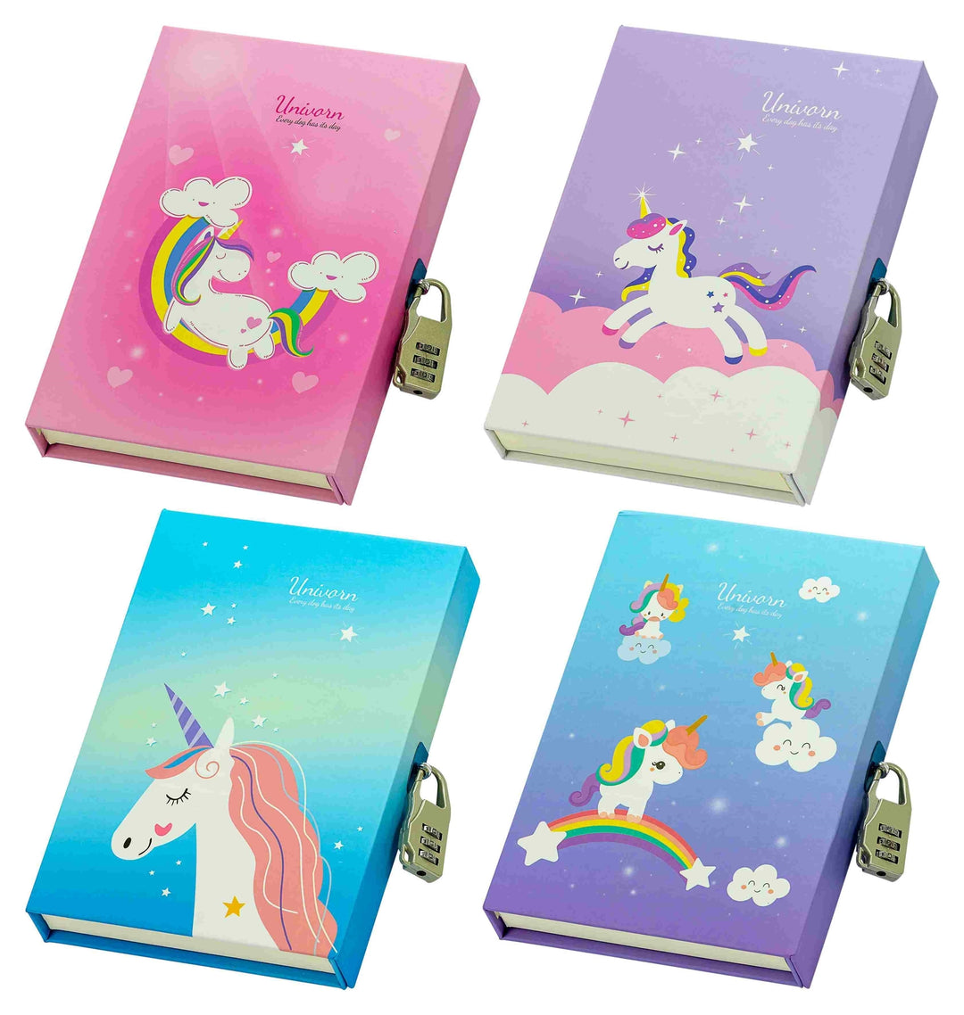 Dnevnik Unicorn z ključav. 20,6x14,6cm