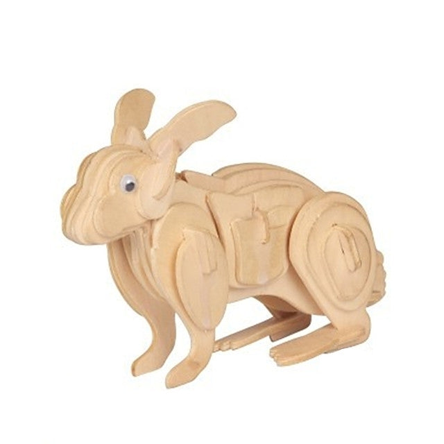 Zajec 3D lesene puzzle