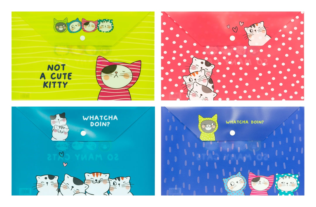 Mapa za dokum. z gumbom A4 So many cats