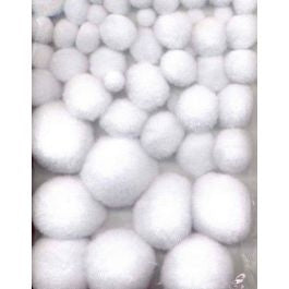 Pom Pom set, bela 1,5-4 cm 50kom