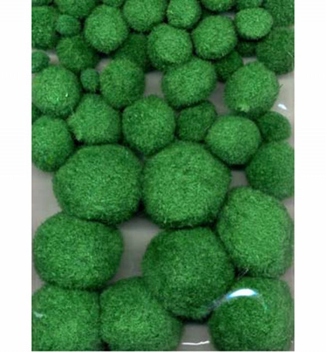 Pom Pom set, zelena 1,5-4 cm 50kom