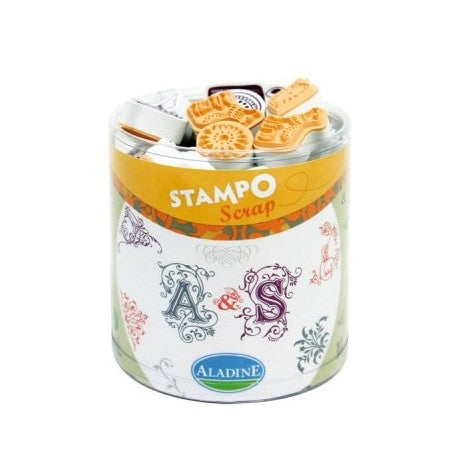 Štampiljka v lončku, Črke ornament