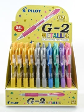 Gel roler G-2 0,7 metallic sort.