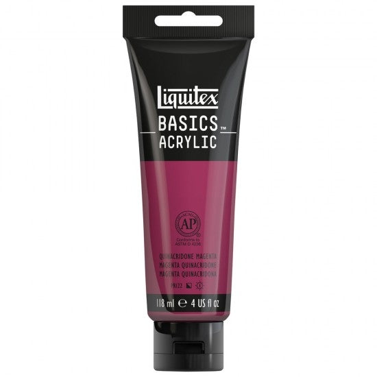 Akrilna barva Liquitex Basics 118ml QUINACRIDONE MAGENTA