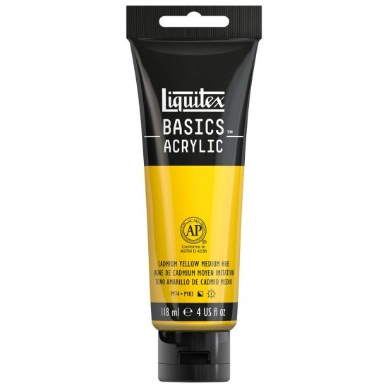 Akrilna barva Liquitex Basics 118ml CADMIUM YELLOW MEDIUM HUE