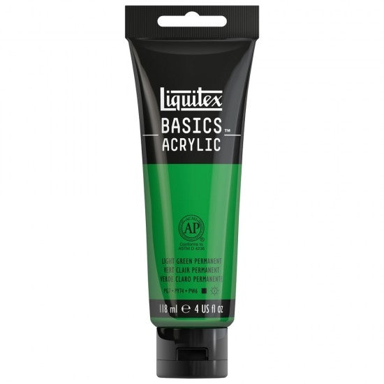 Akrilna barva Liquitex Basics 118ml LIGHT GREEN PERMANENT