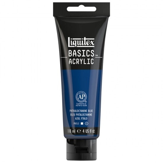 Akrilna barva Liquitex Basics 118ml PHTHALOCYANINE BLUE (GREEN SHADE)