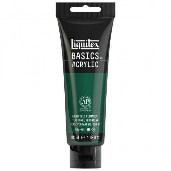 Akrilna barva Liquitex Basics 118ml DEEP GREEN PERMANENT