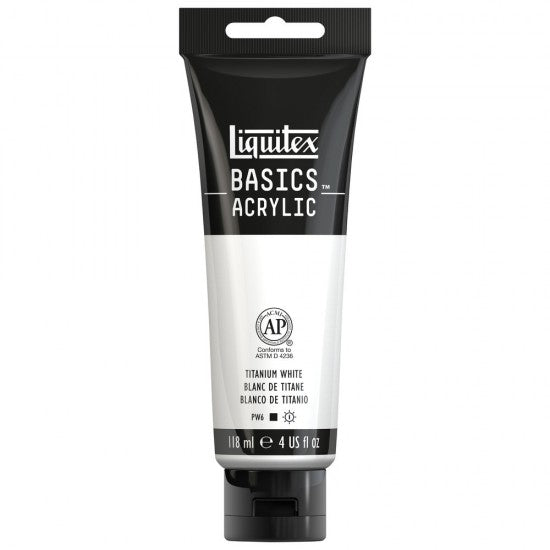 Akrilna barva Liquitex Basics 118ml TITANIUM WHITE