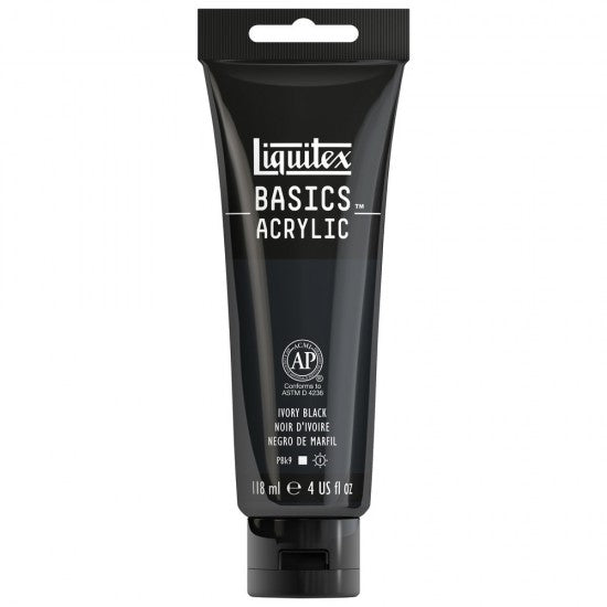 Akrilna barva Liquitex Basics 118ml IVORY BLACK