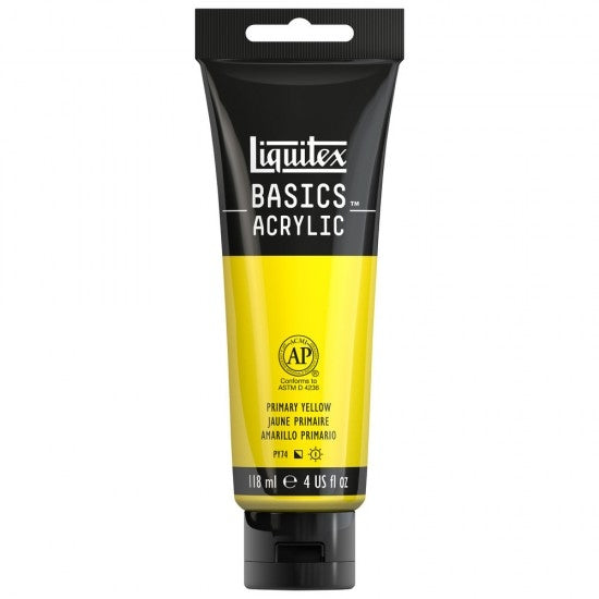 Akrilna barva Liquitex Basics 118ml PRIMARY YELLOW