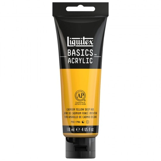 Akrilna barva Liquitex Basics 118ml CADMIUM YELLOW DEEP HUE