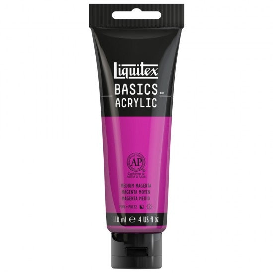 Akrilna barva Liquitex Basics 118ml MEDIUM MAGENTA