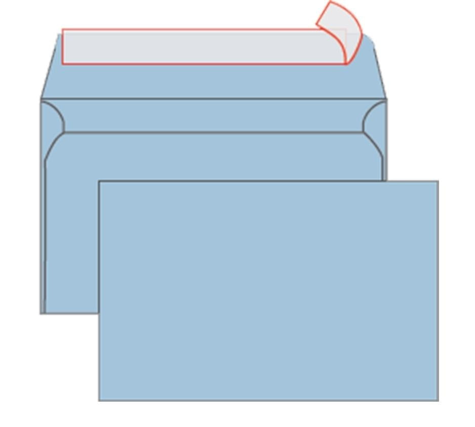 Kuverta B6 modra strip 80g 12x18cm 25kom