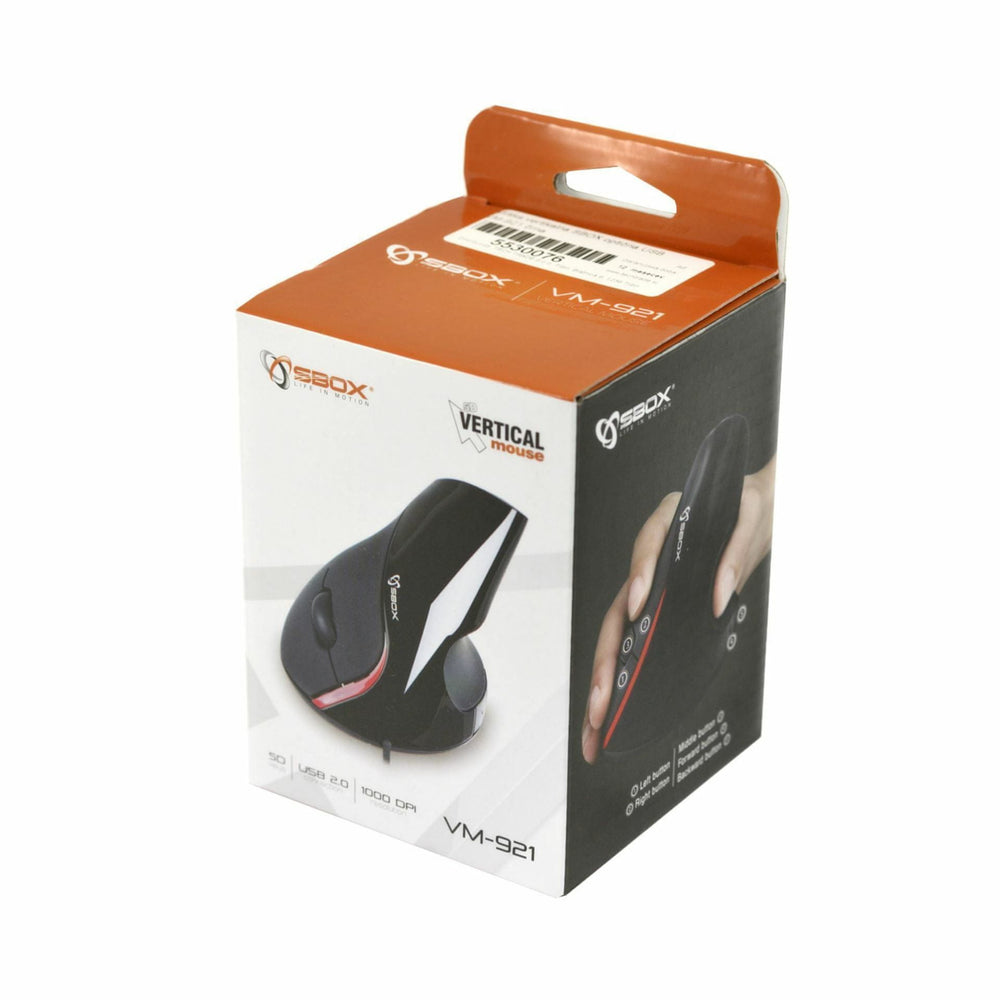 Miška vertikalna Sbox VM-921 Usb črna