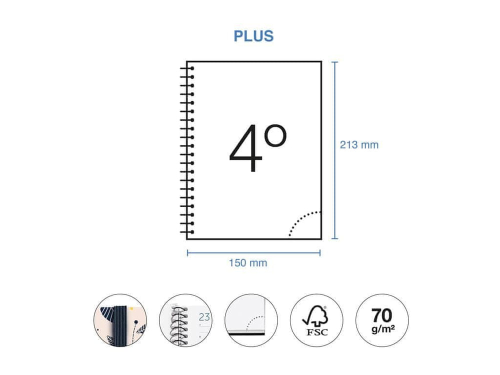 Rokovnik Leaves Plus teden/stran