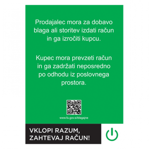 Nalepka Vklopi razum. A6