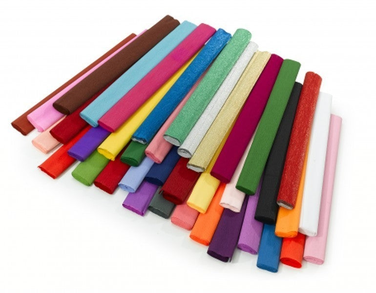 Krep papir, 2.5mx50cm 32g sort.barve