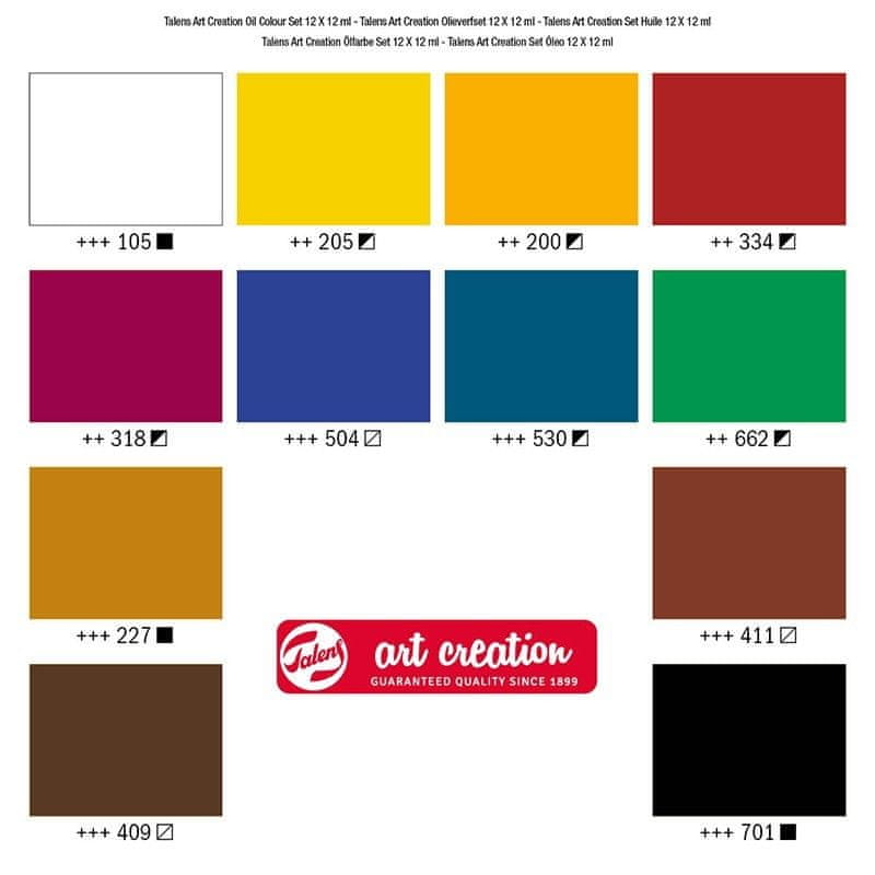 Oljne barve ArtCreation 12x12ml