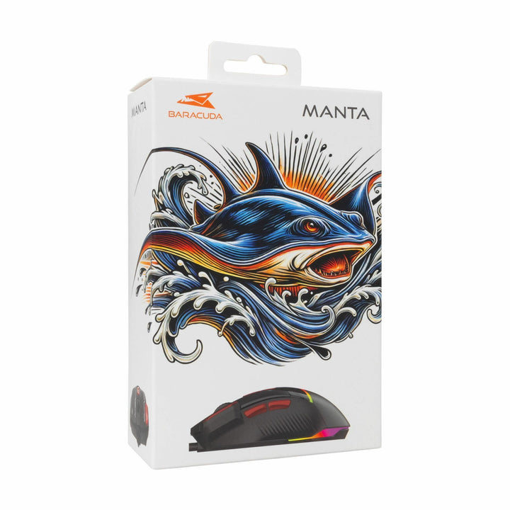 Miška Baracuda črna BGM-041 Manta-B Gaming