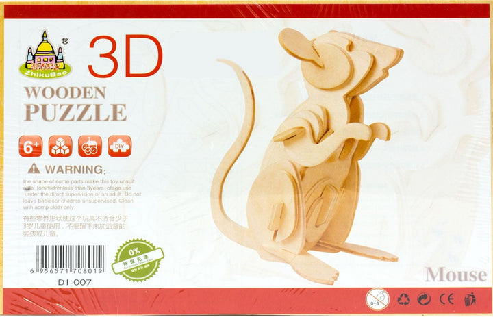 Miš 3D lesene puzzle