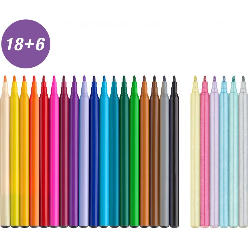 Flomastri FaberCastell Unicorn 18+6