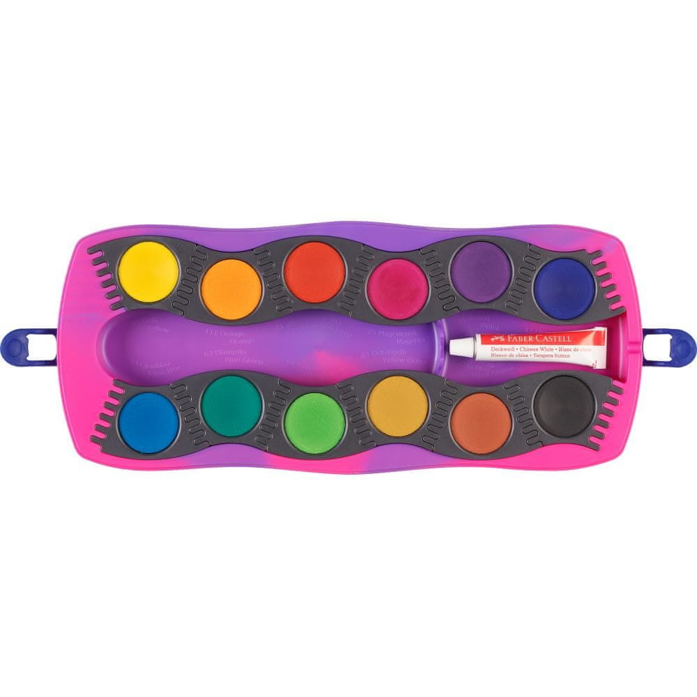 Barvice vodene FaberCastell Connect Unicorn 12/1 + nalepke