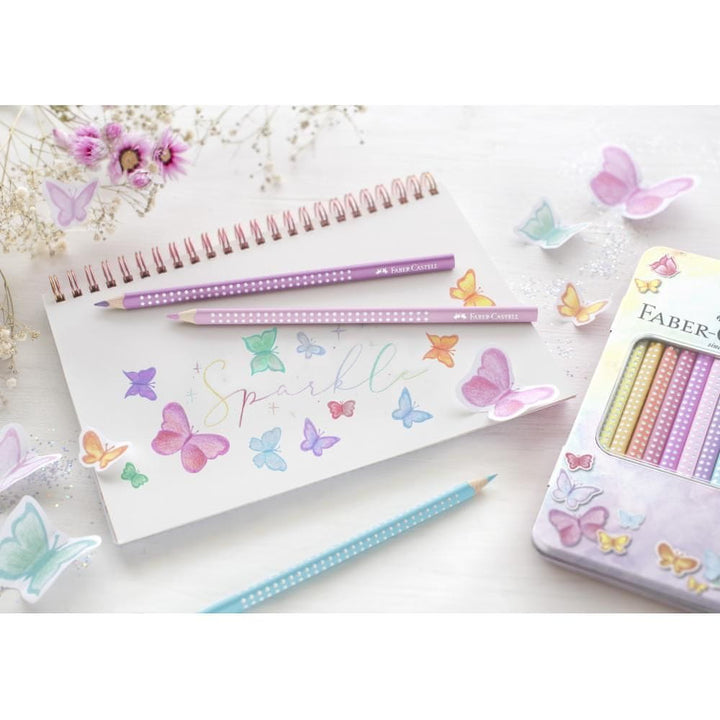 Barvice FaberCastell Sparkle pastel 12/1 kovina