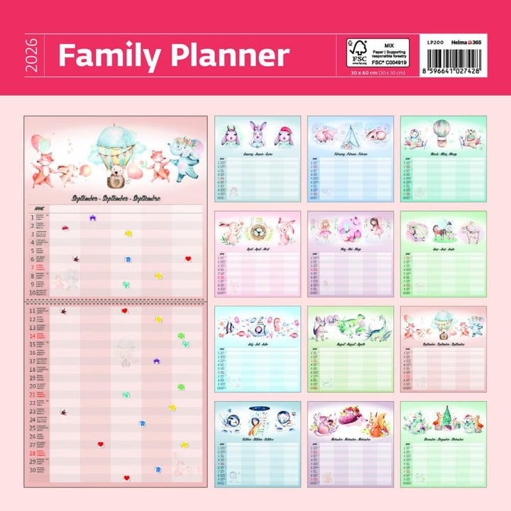 Koledar Family planner 2026