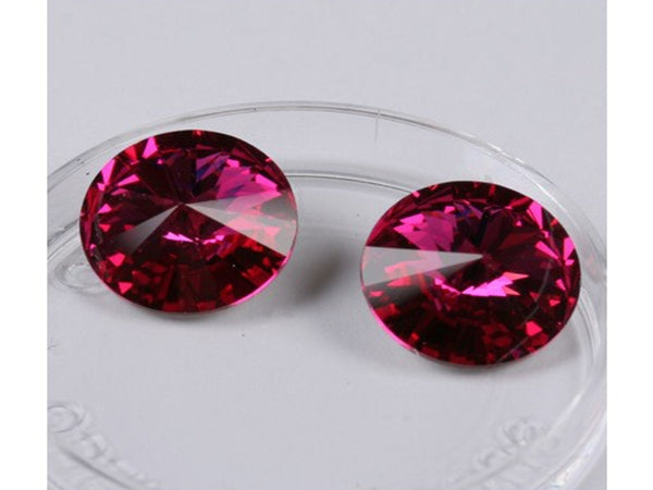 Kristali SWAROVSKI rivoli 14mm FUKSIA