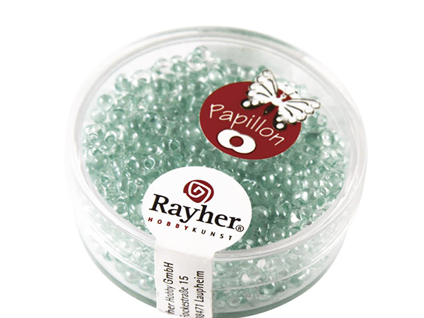 Perle metulji 2X4mm mint zelena 18g