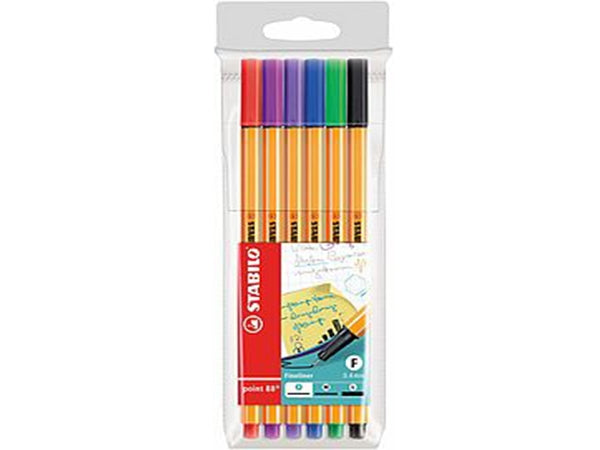 Flomaster STABILO POINT 0.4 FINELINER 6/1