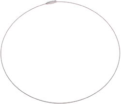 Vratni obroč žica, 45cm 1mm srebrn