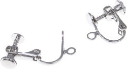 Uhan z navojem, 15x15x5mm platina 2/1