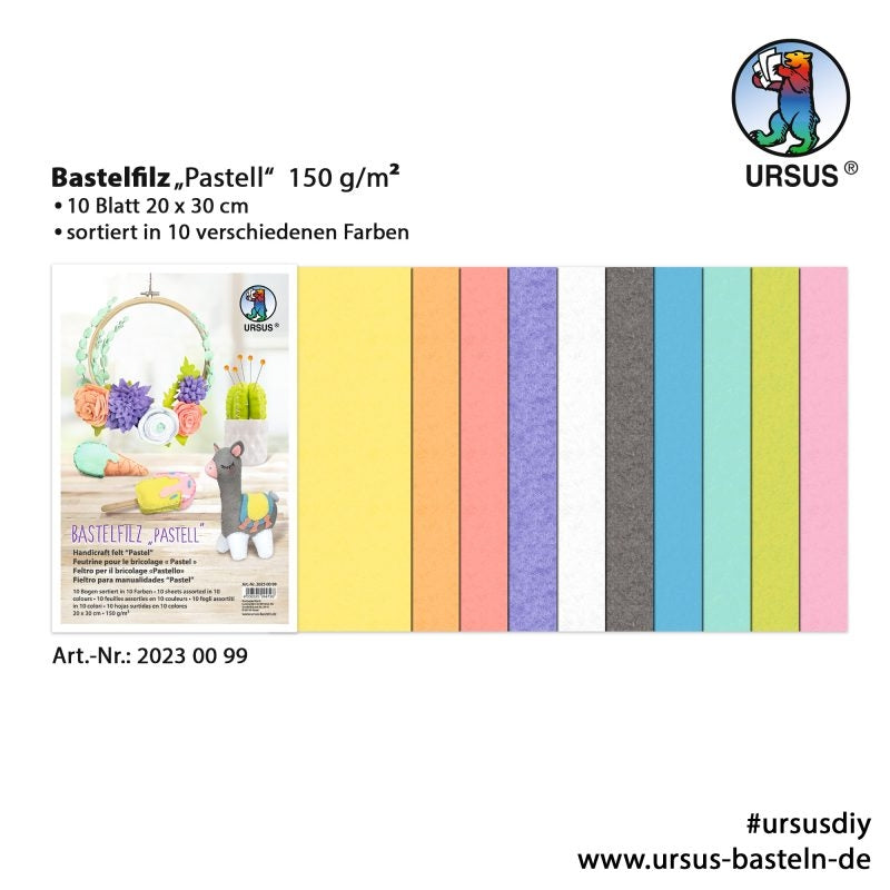 Filc 150g 20x30 10/1 pastelne barve