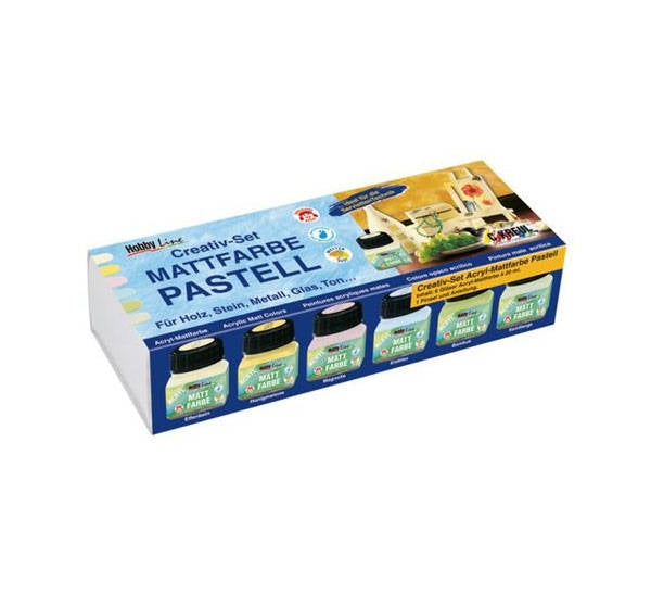Komplet akrilnih mat pastel barv Kreul, 6 x 20 ml