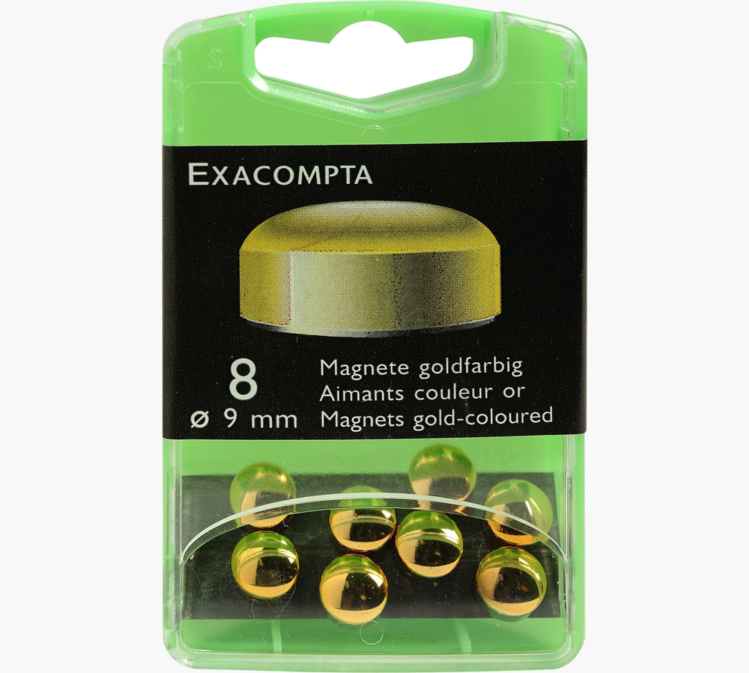 Magneti Exacompta FI-9mm 8/1 zlati