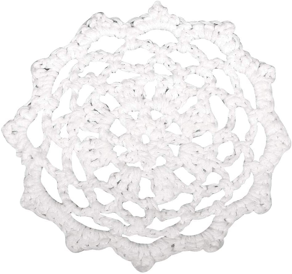ČIPKE ORNAMENT, KVAČKANE, 7,5 CM, BELE 3/1