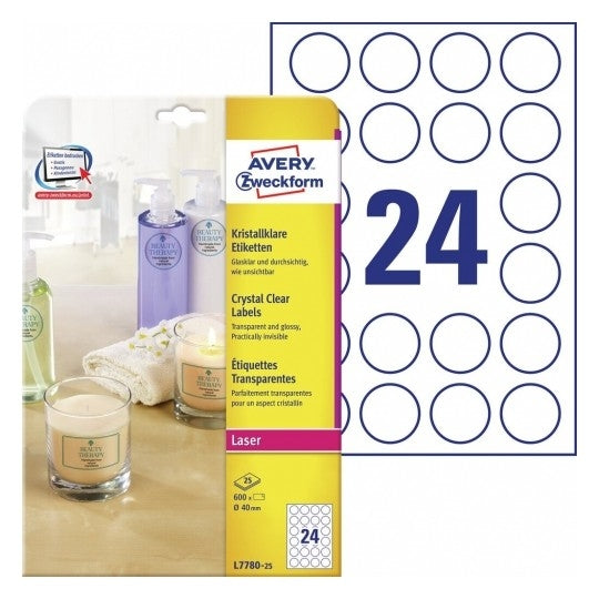 ETIKETE LASER L7780-25 FI40 CRYSTALCLEAR