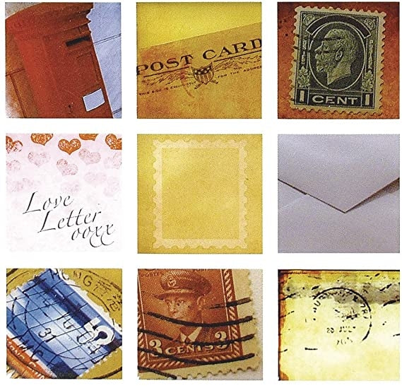 NALEPKE POST 3X3CM KARTICE, 9 MOTIVOV