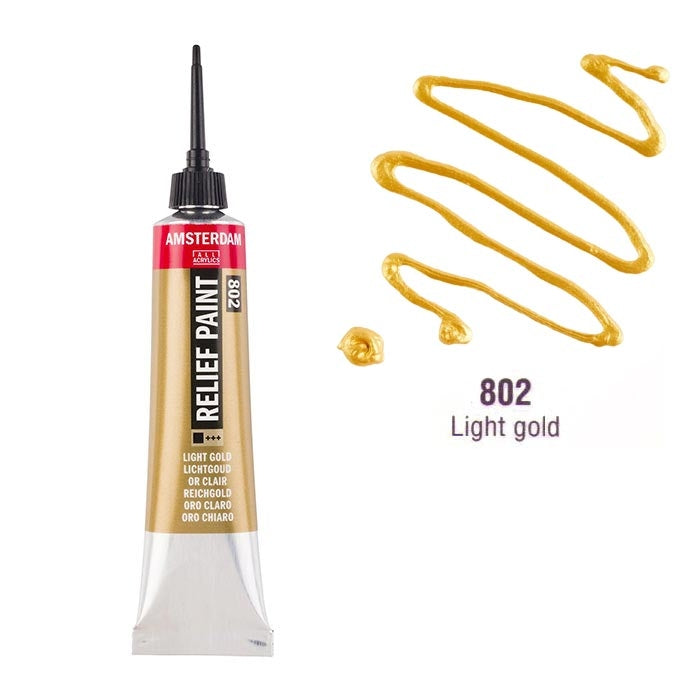 Amsterdam Deco kontura 20ml, št.802 light gold