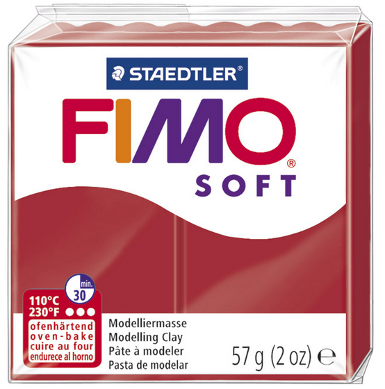 FIMO soft 57 g, Božično rdeča 2P