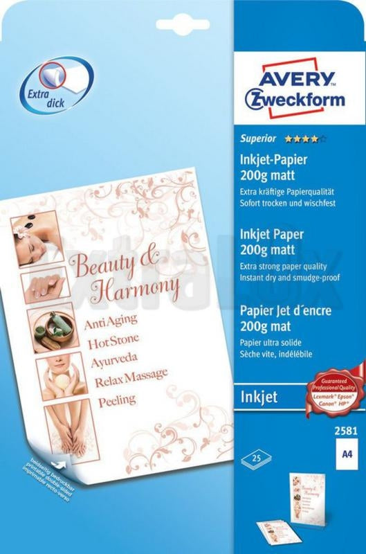 PAPIR INKJET 2581 A4/200GR OBOJESTRANSKI
