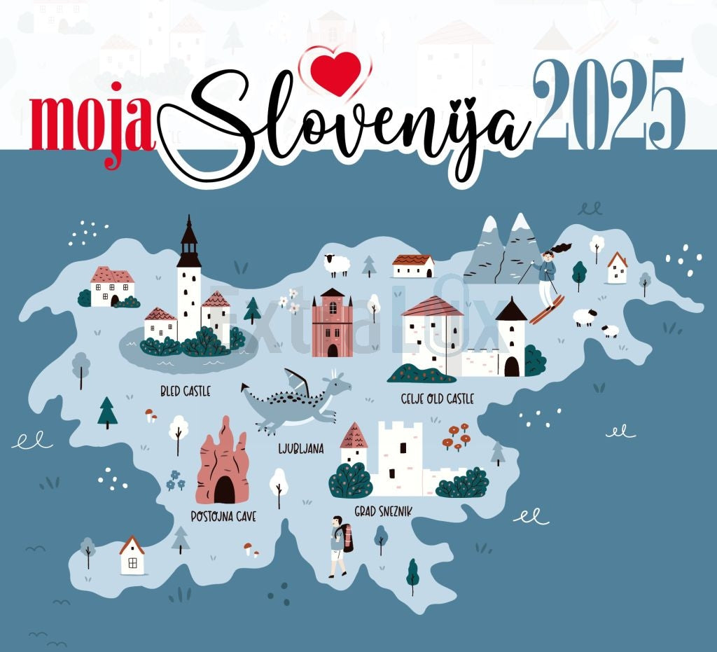 Koledar Družinski planer Moja Slovenija 2025