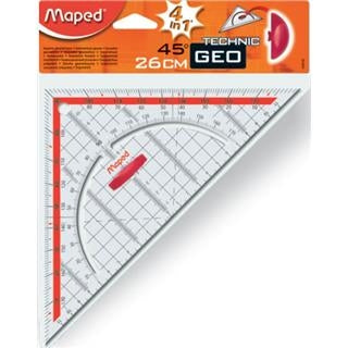 Geotrikotnik Maped z držalom 45° 26cm