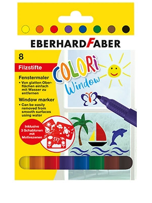 Flomastri za steklo 8/1 +3šablone