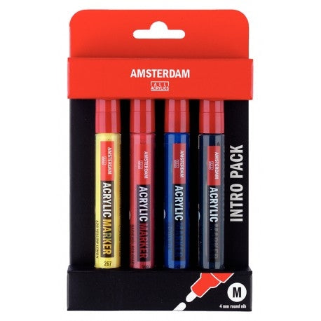 Akrilni markerji 4mmx4 osnovne barve Amsterdam