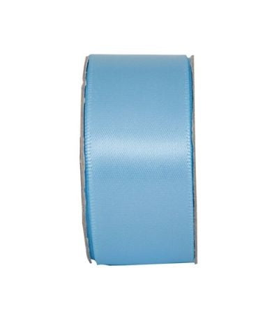 Saten trak 25mm pastelno moder 32m