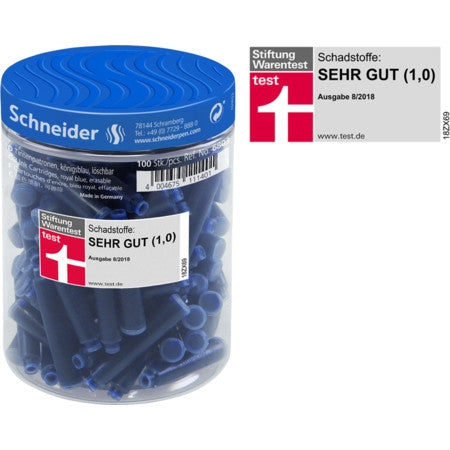 Bombice Schneider modra v kozarcu 100/1